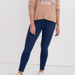 Madewell Women Blue 9" High Waist Pull On Stretch Ankle Skinny Jeans Size 24